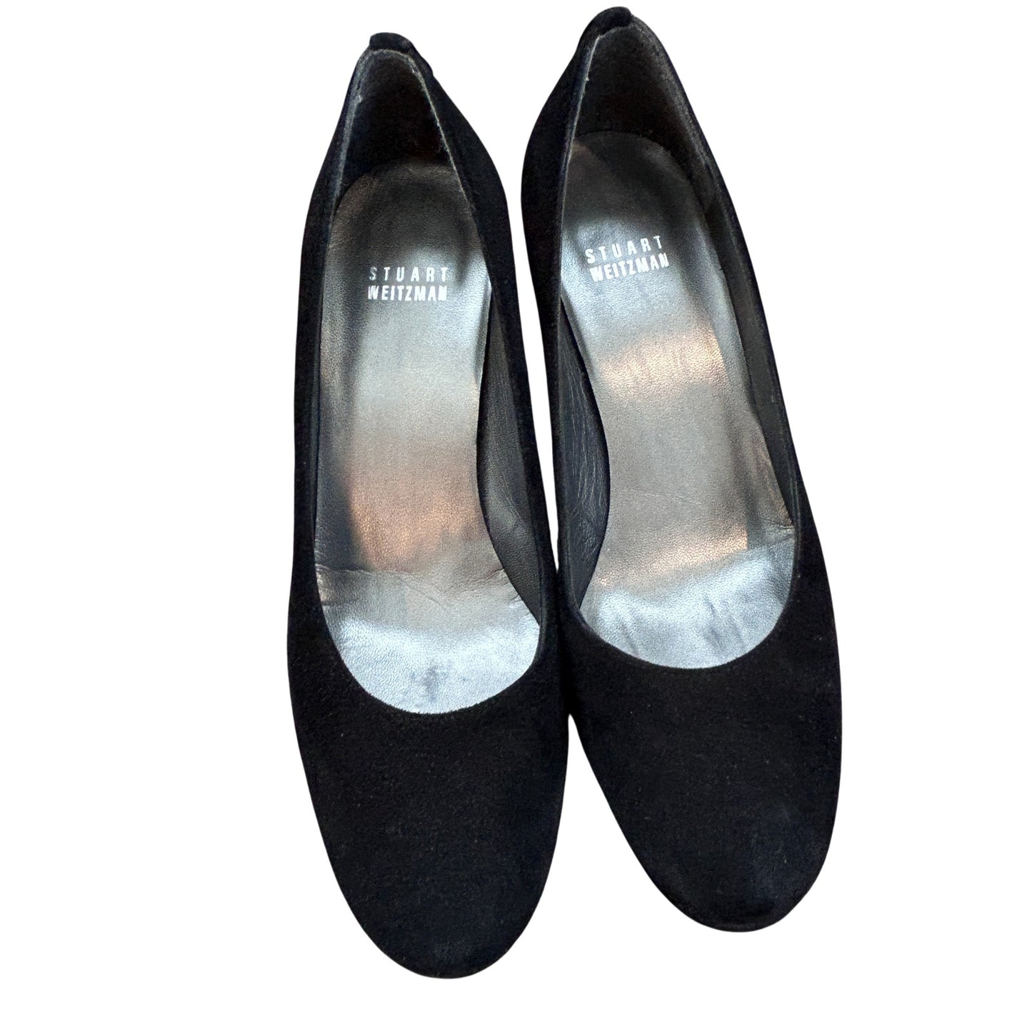 Stuart Weitzman Ponder Black Suede Pump Heel Womens Size 8