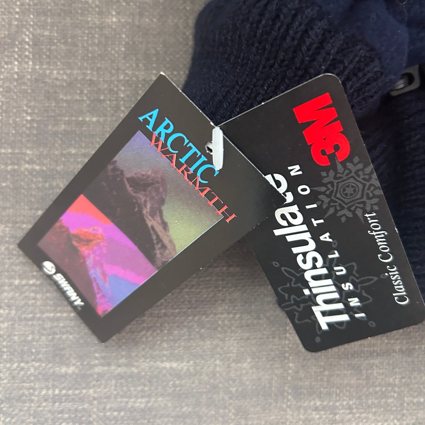 3M Thinsulate Arctic Warmth Black Convertible Gloves Youth XL 12-18 Years NEW