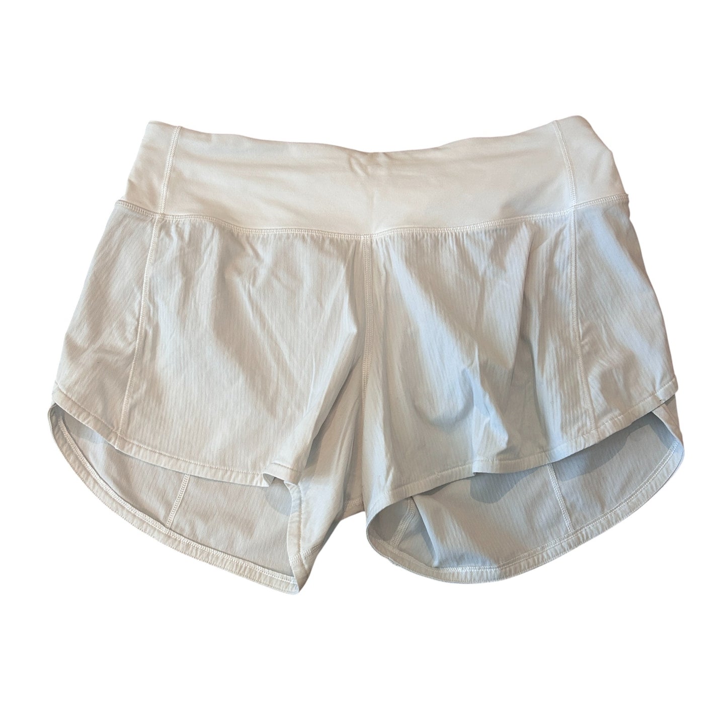 Lululemon White Speed Up High Rise Lined Short Womens Size 6
