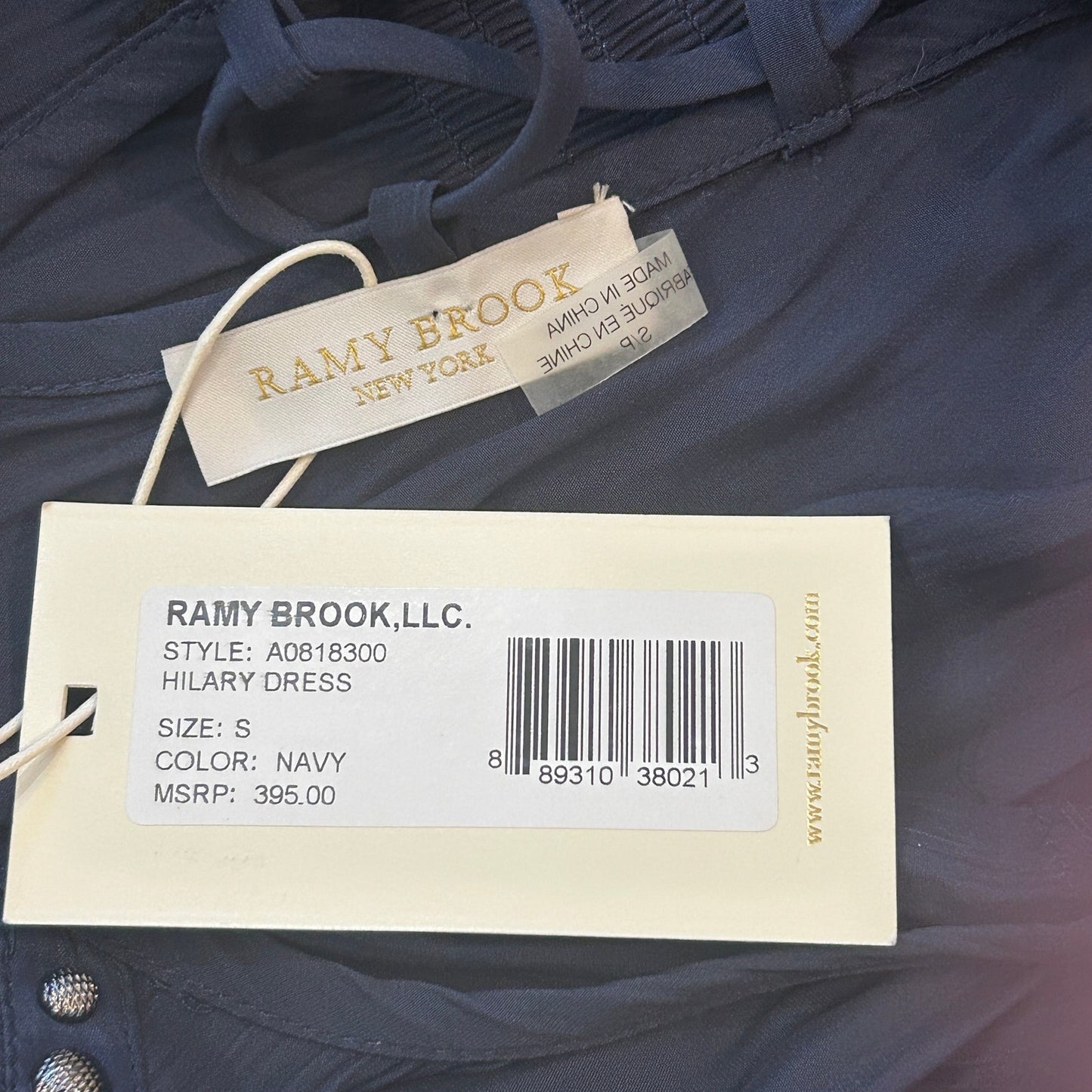 Ramy Brook NWT Navy Blue Embellished Hilary Mini Dress Womens Size Small NEW