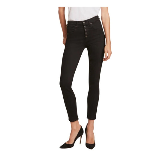 Veronica Beard Debbie Ankle Skinny High Rise Black Denim Jeans Womens Size 25