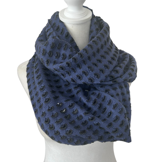 Echo Design Blue and Gray Knit Infinity Scarf One Size NEW