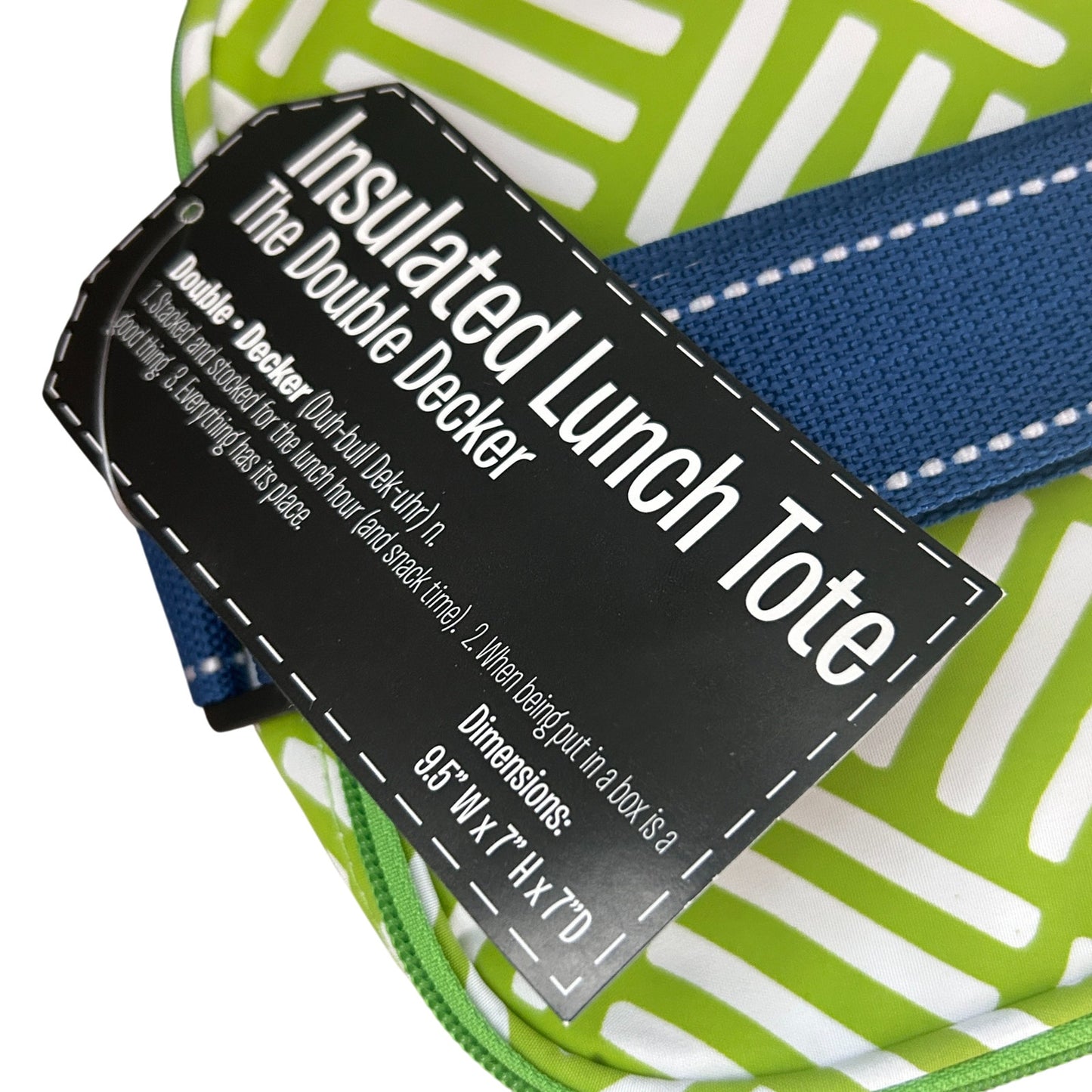 SCOUT Bags Green and White Insulated Lunch Tote The Double Decker NEW