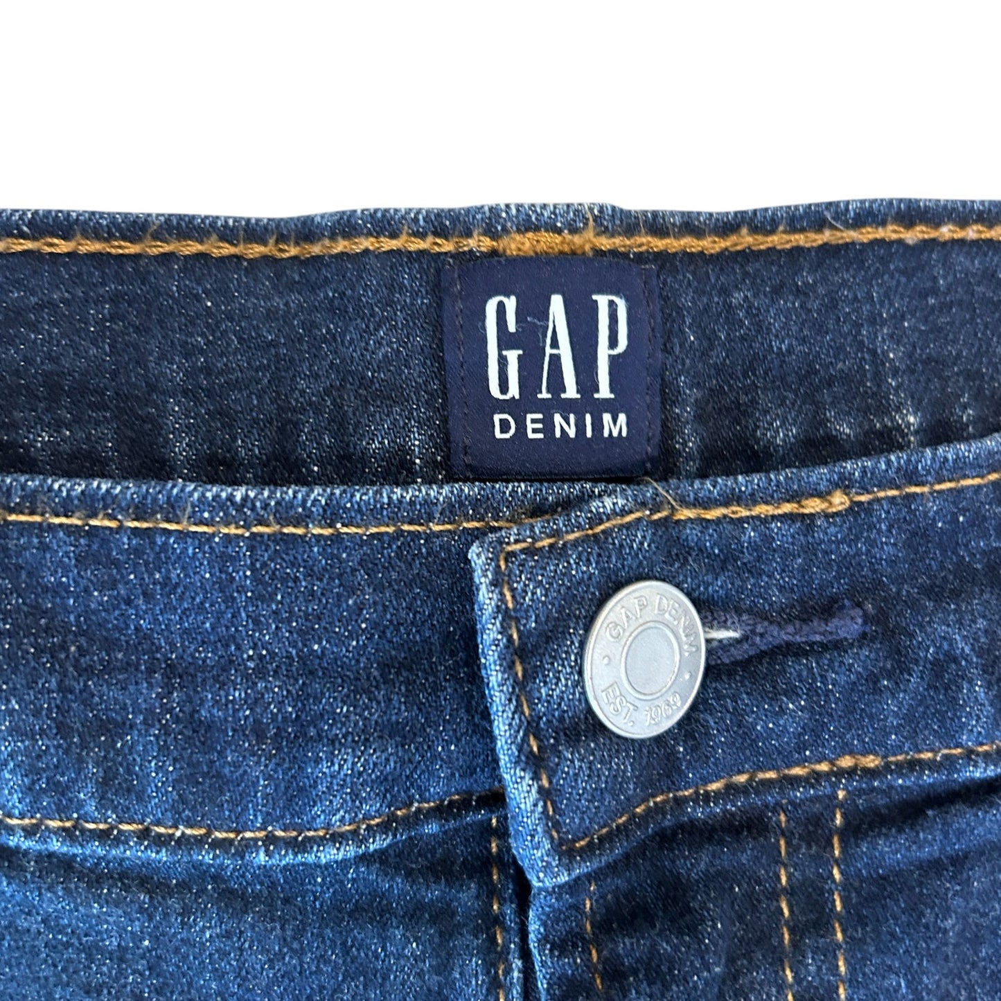 Gap Dark Wash Cuffed High Rise 5" Denim Short Womens Size 29