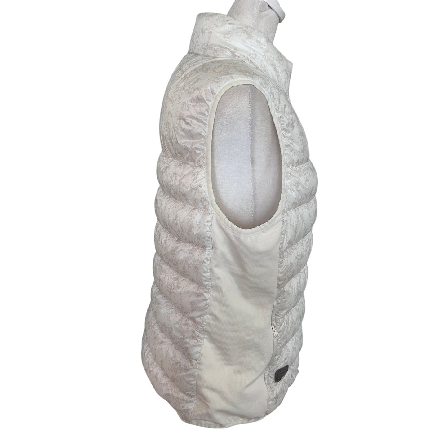 Fabletics Ivory Off-White Puffer Down Vest Womens Size Medium