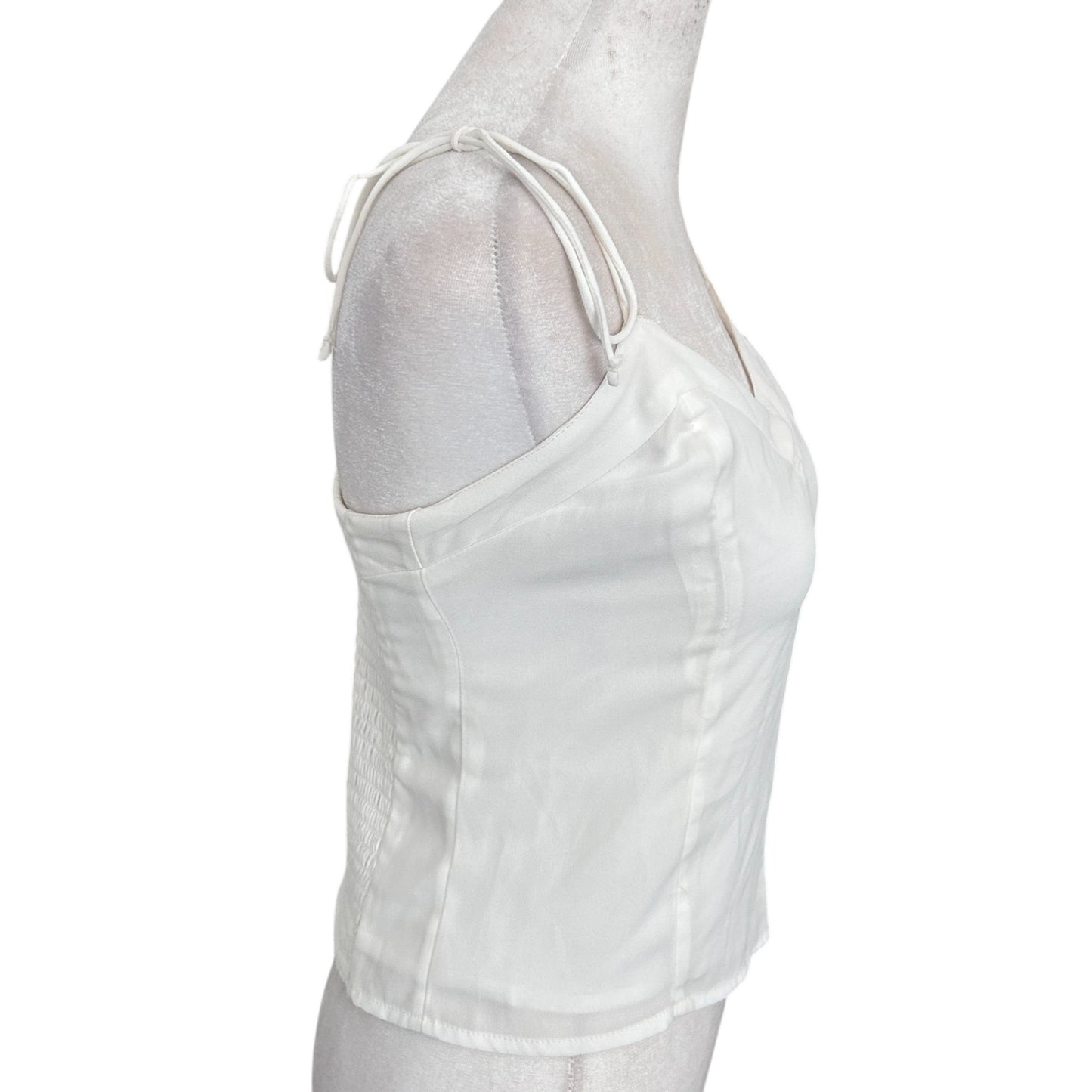 Abercrombie & Fitch White V-Neck Blouse / Tank Top Womens Size Small NEW
