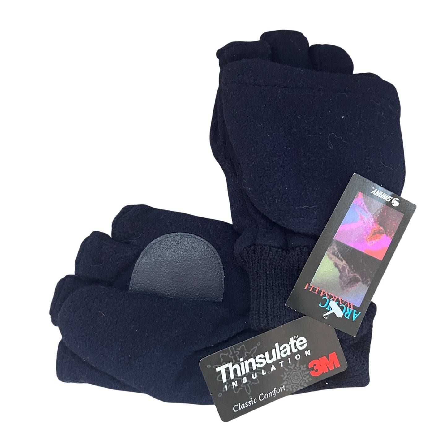 3M Thinsulate Arctic Warmth Black Convertible Gloves Youth XL 12-18 Years NEW