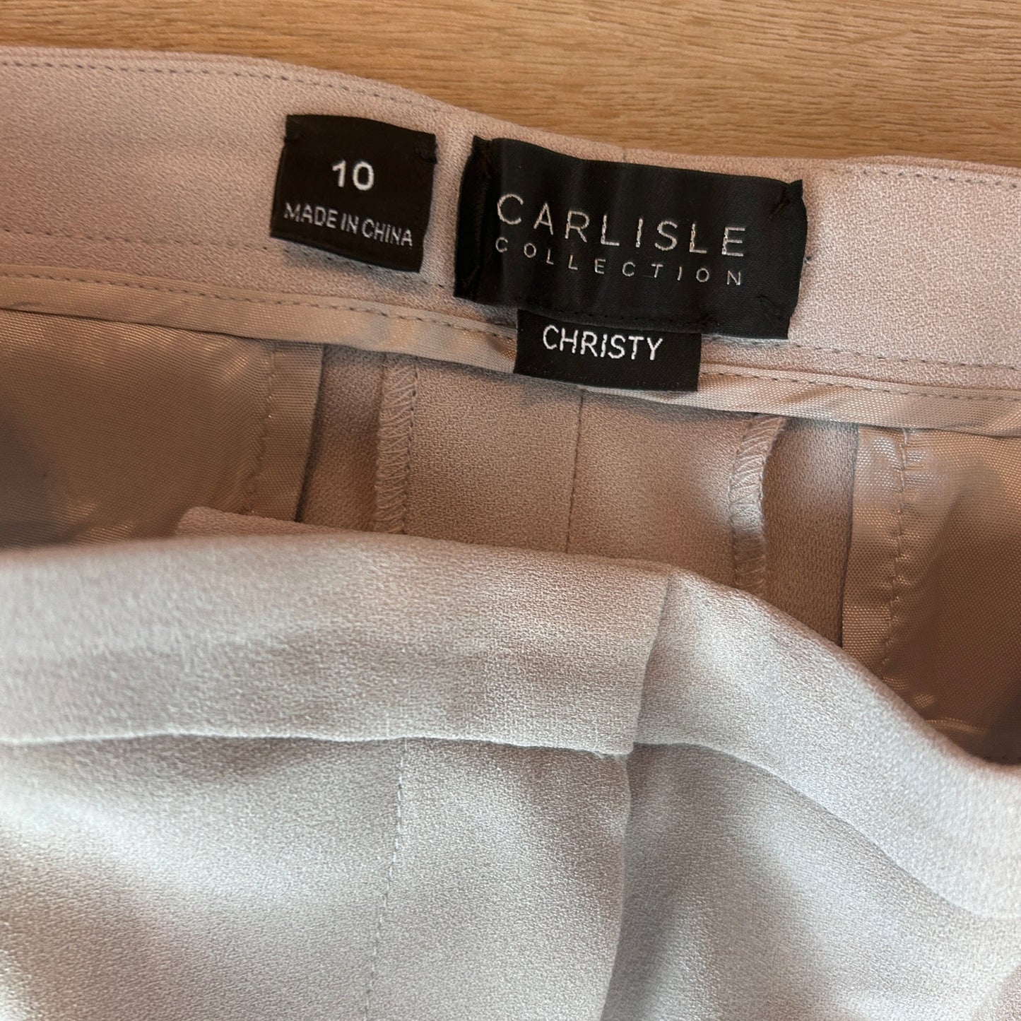 Carlisle Collection Christy Tan Trouser Pants Womens Size 10