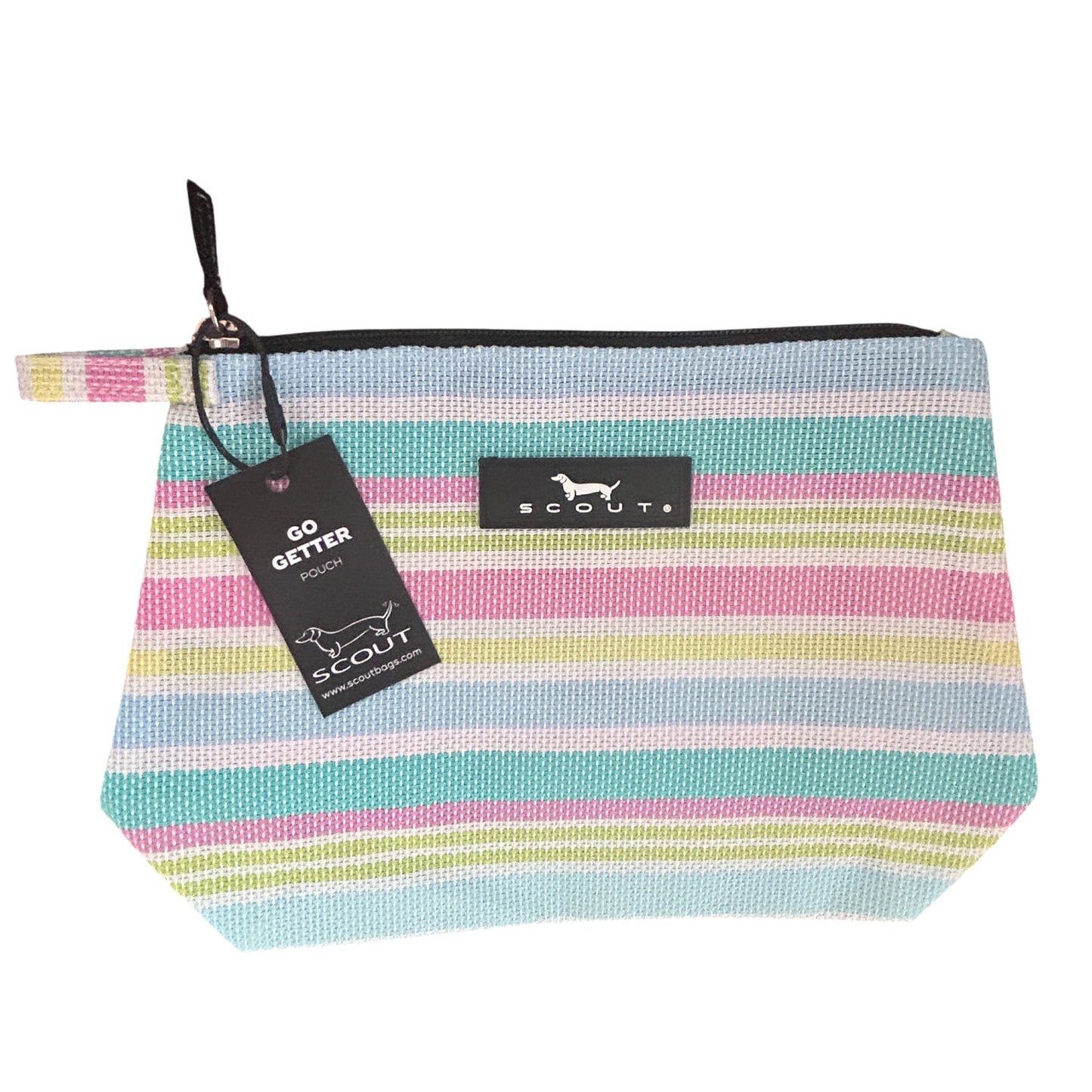 SCOUT Bags Go Getter Pastel Stripes Bermuda Shorts Zippered Pouch Clutch NEW