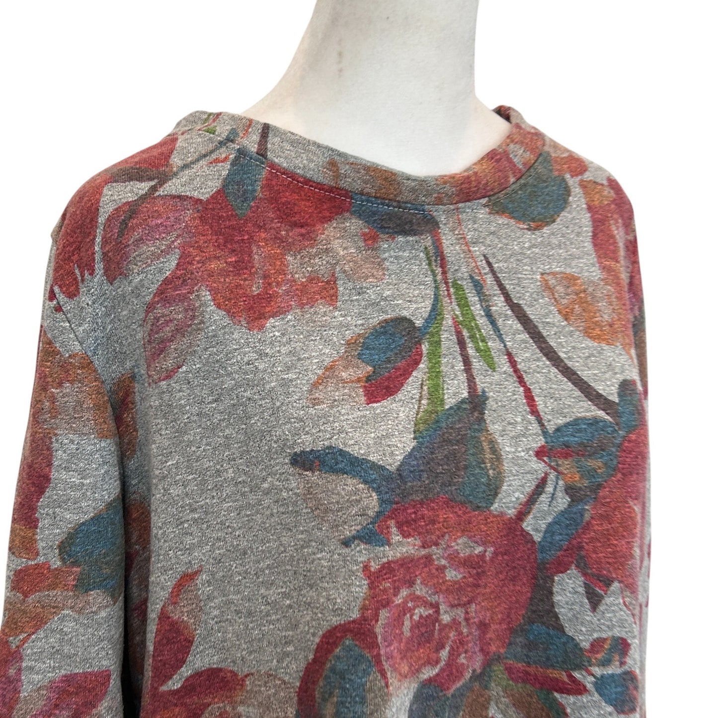 Anthropologie T.LA Floral Pullover Sweatshirt Womens Size Medium