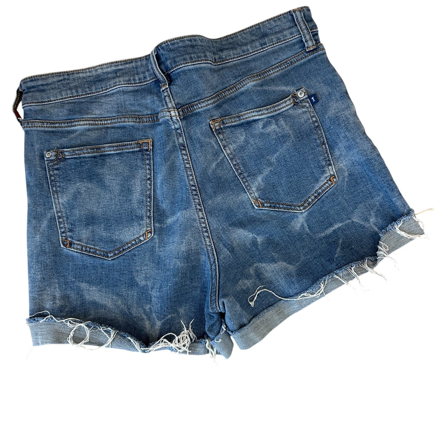 Pilcro Anthropologie Denim Cuffed High Rise Denim Shorts Womens Size 31