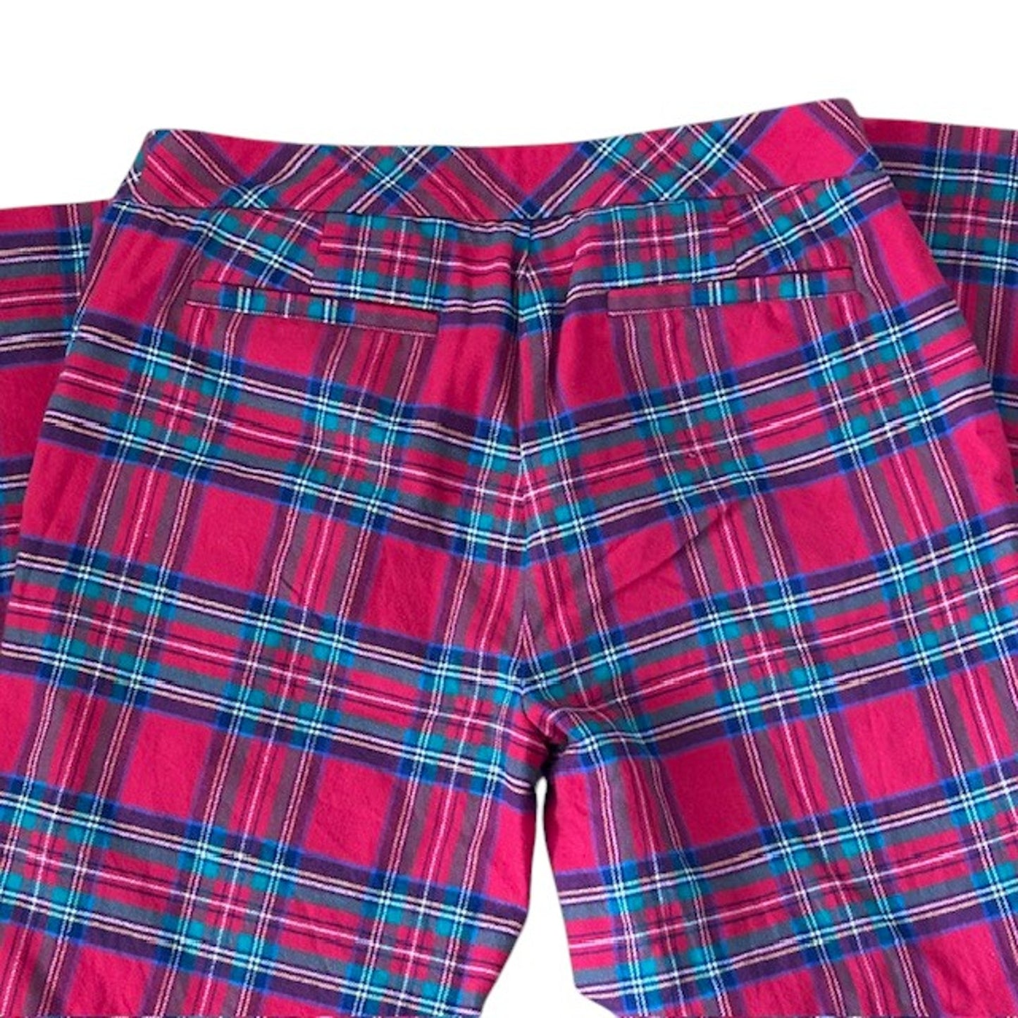 Vineyard Vines Red Tartan Plaid Ankle Cocktail Pants Womens Size 6