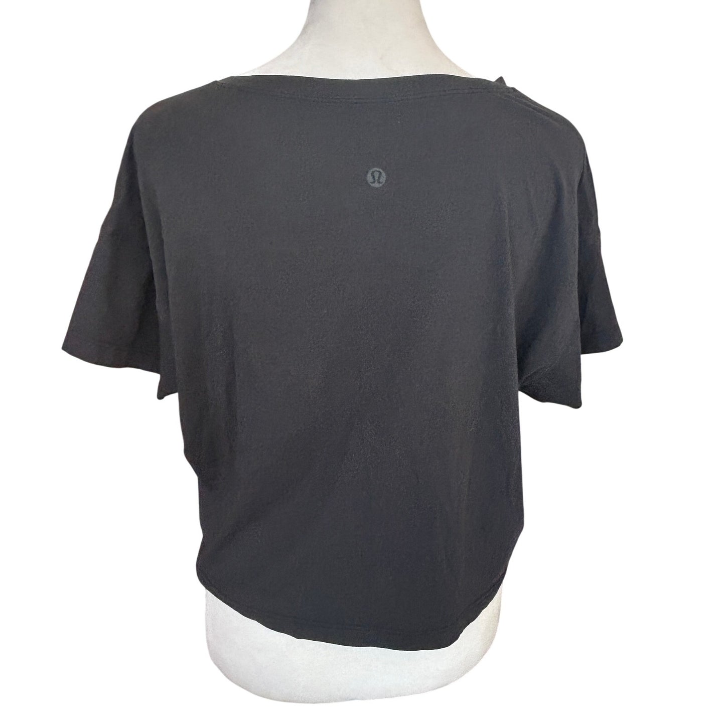 Lululemon Black All Yours Organic Cotton T-Shirt Short Sleeve Women's Size Small