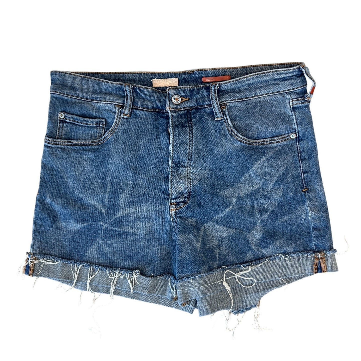 Pilcro Anthropologie Denim Cuffed High Rise Denim Shorts Womens Size 31