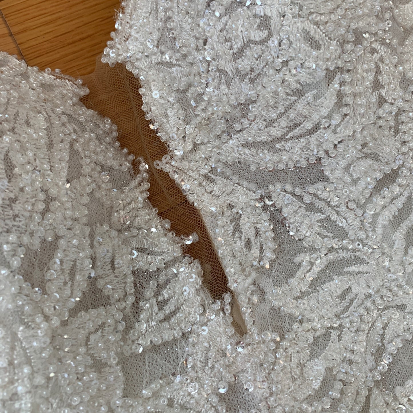 Calla Blanche Farrah Mermaid Beaded Wedding Dress Size 8