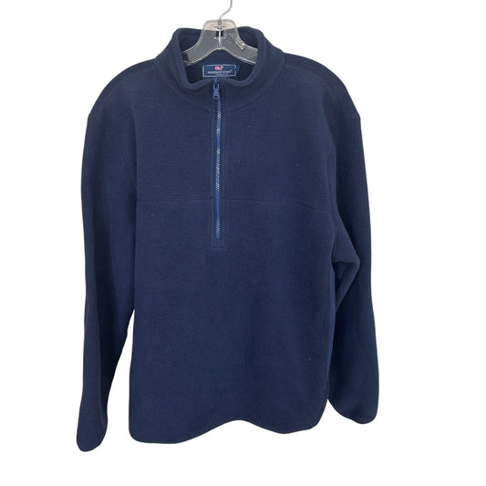 Vineyard Vines Navy Blue 1/4 Zip Fleece Pullover Men's Size Large