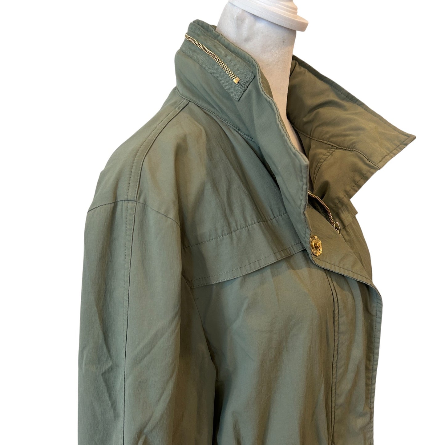 Ciao Milano Tess Olive Green Water Resistant Rain Jacket Women's Size Medium
