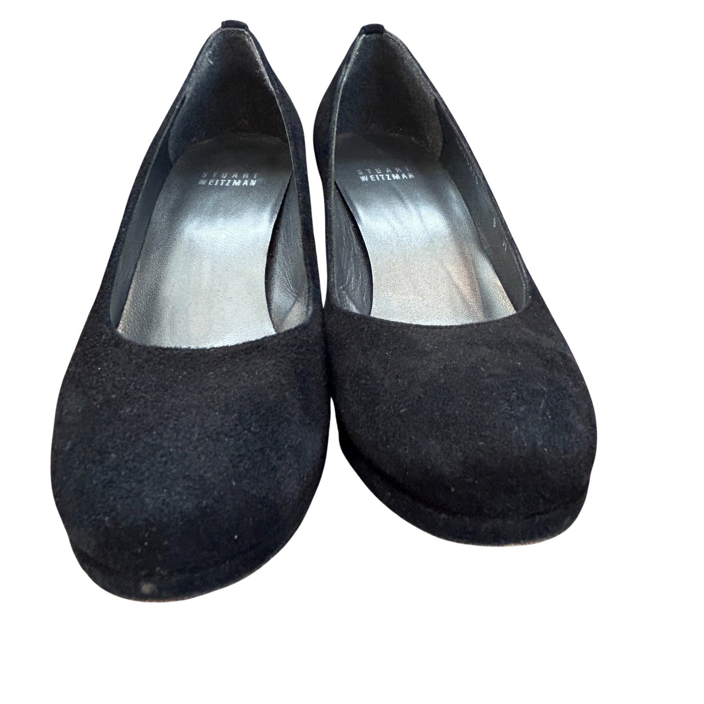Stuart Weitzman Ponder Black Suede Pump Heel Womens Size 8