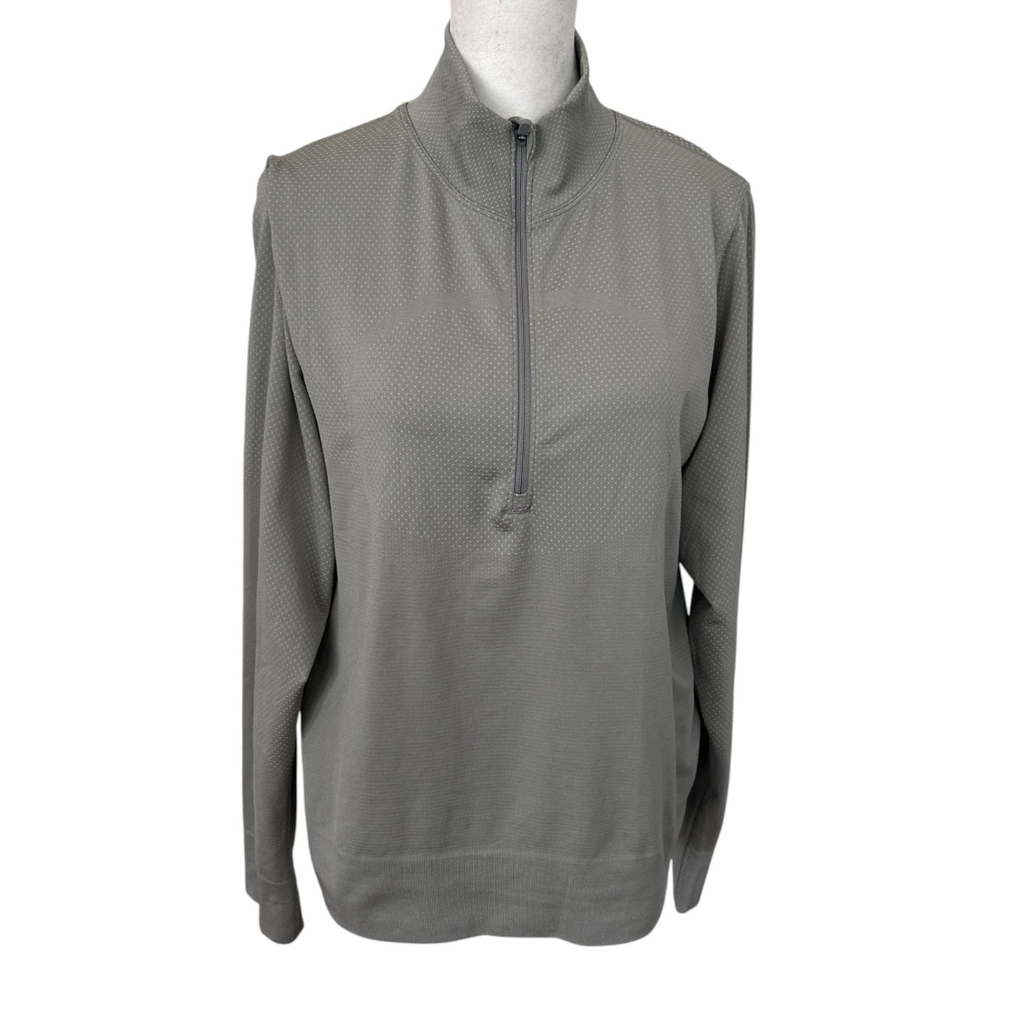 Lululemon Gull Gray Swiftly Relaxed 1/2 Zip Womens Size 8