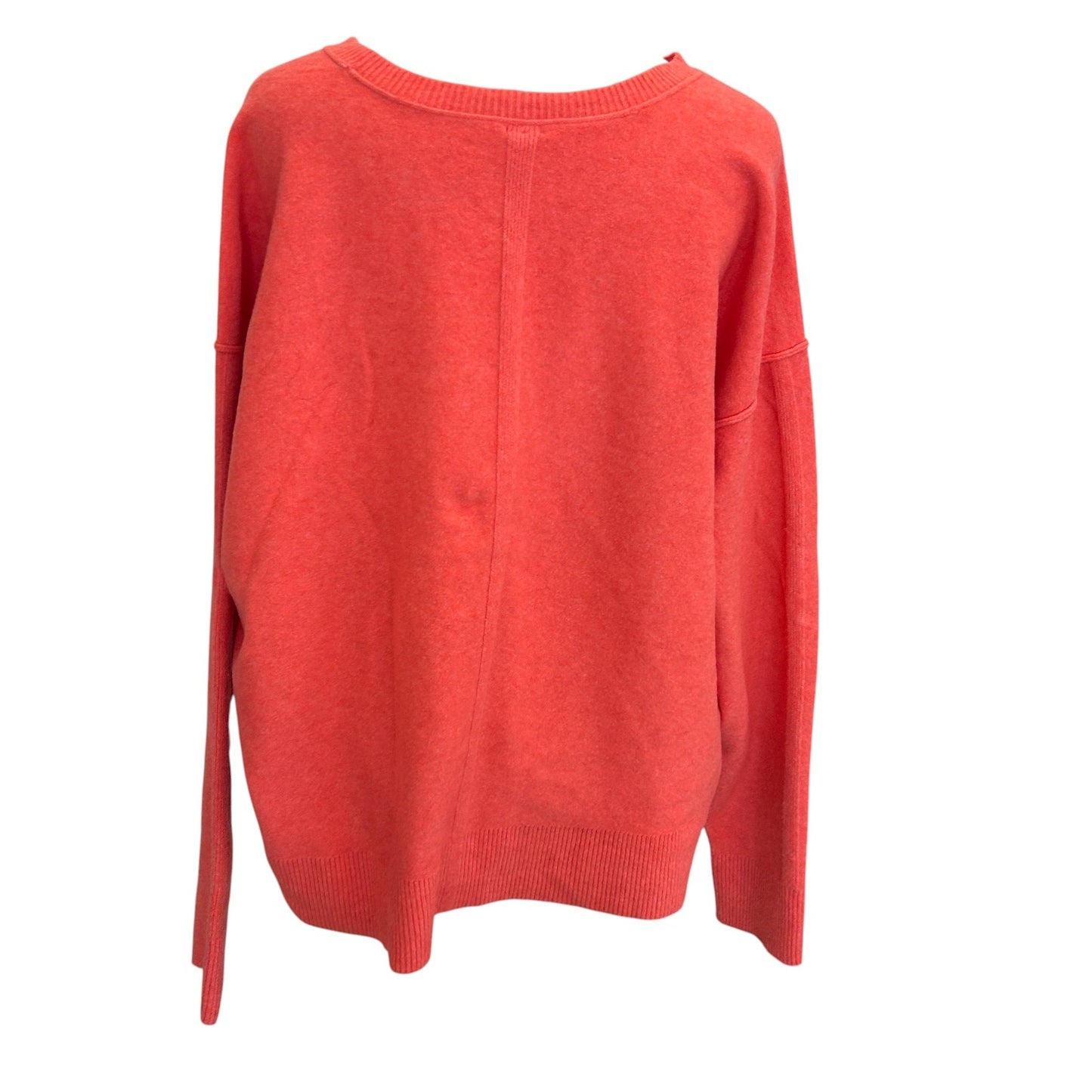 Free People Orange Wool Blend Pullover Boxy Sweater Womens Size Small