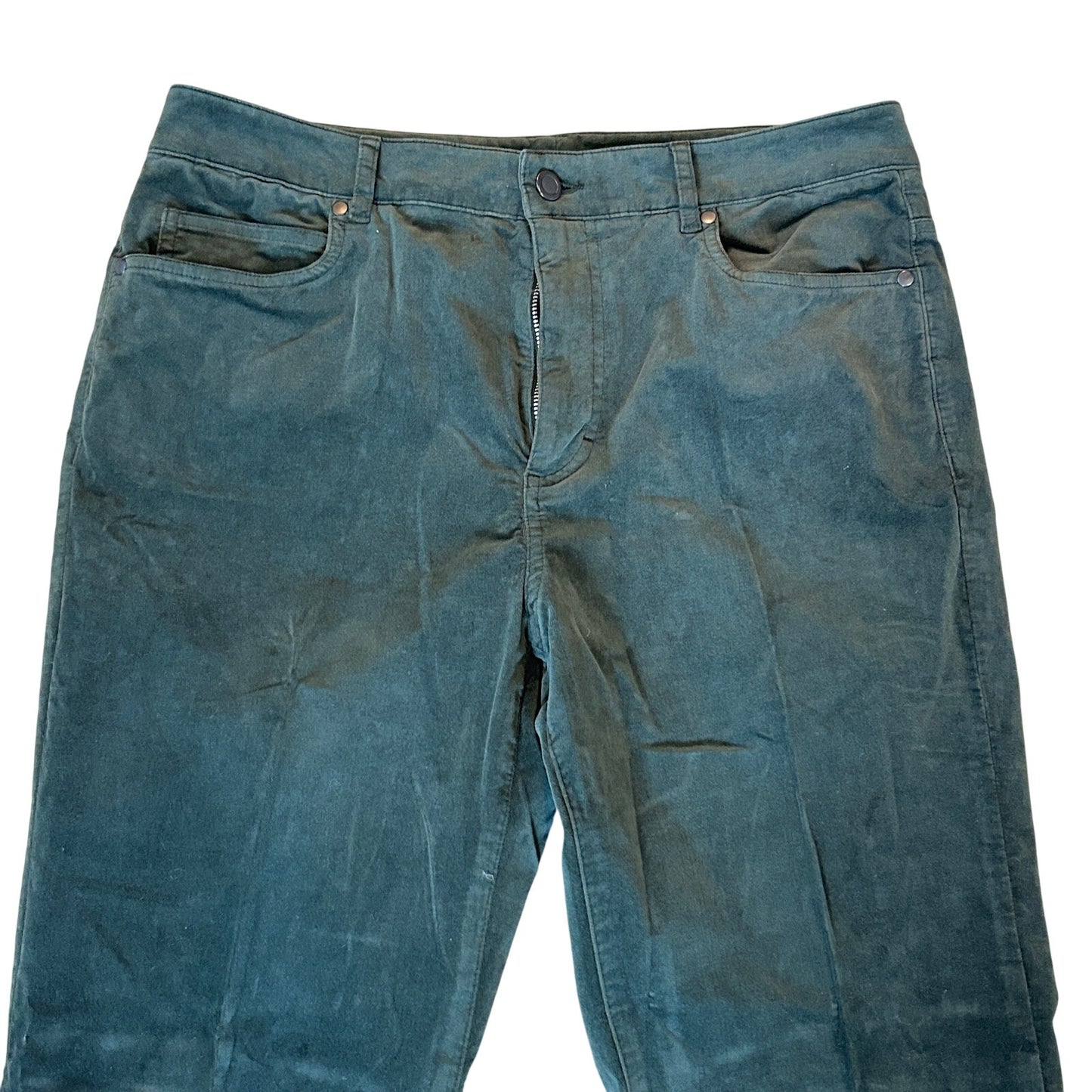 J. McLaughlin Dark Olive Mossy Green Velvet Pants Womens Size 12