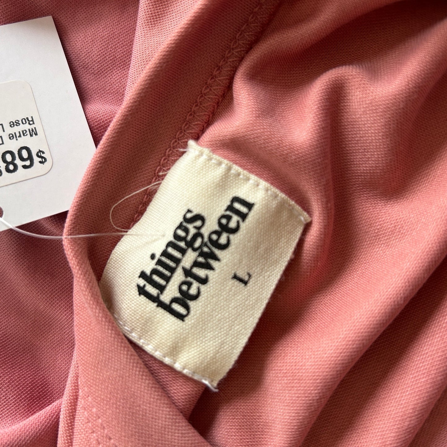 Things Between Marie Dress Short Sleeve Shift Rose Pink Womens Size Large NWT