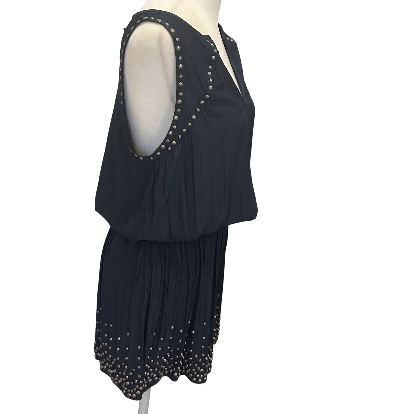 Ramy Brook NWT Navy Blue Embellished Hilary Mini Dress Womens Size Small NEW