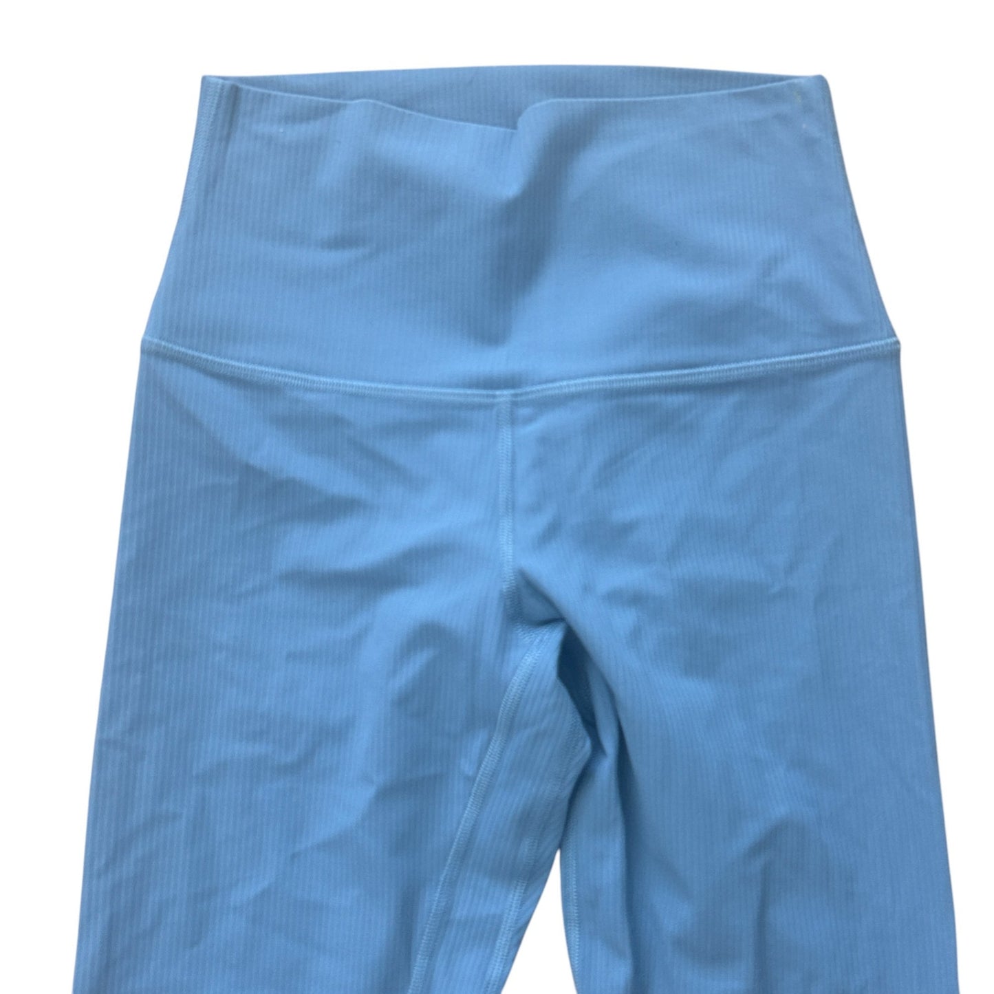 Lululemon Align Ribbed High Rise Crop 23" Utility Blue Nulu Fabric Womens Size 4