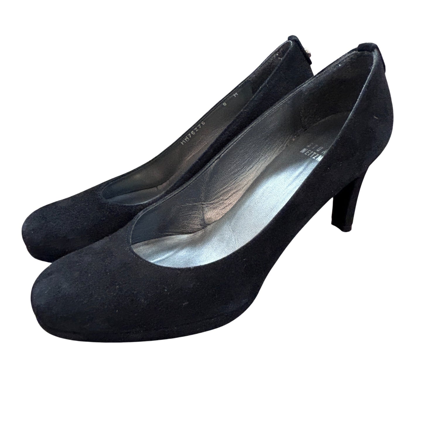 Stuart Weitzman Ponder Black Suede Pump Heel Womens Size 8