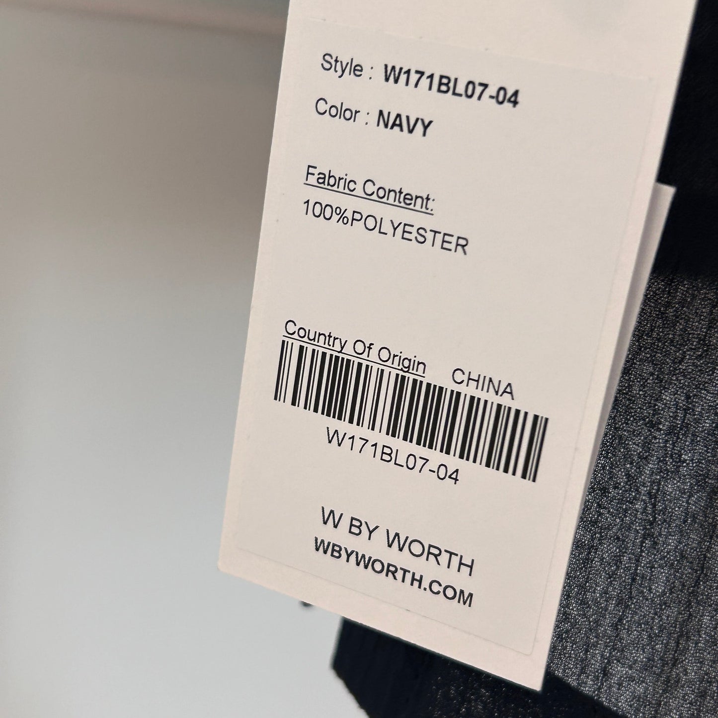 W by Worth NEW Navy Blue Long Tunic Sheer Button Down Blouse Womens Size 4 NWT