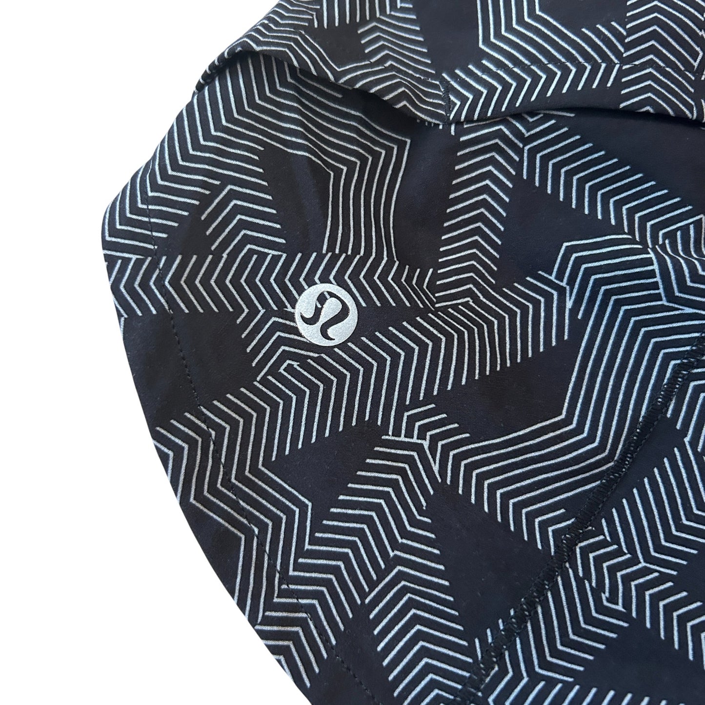 Lululemon Black and White Speed Up High Rise Lined Short Womens Size 6 Tall