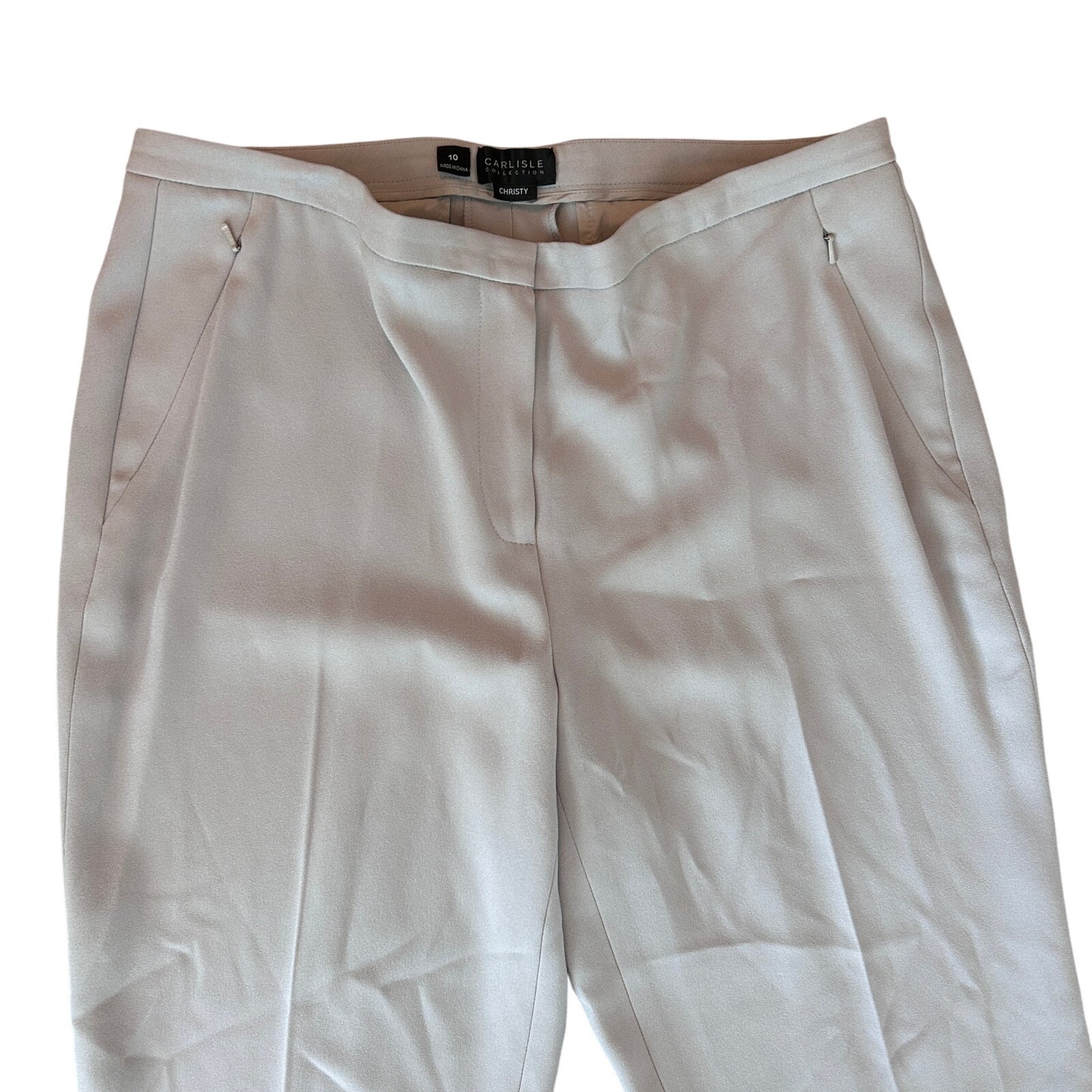 Carlisle Collection Christy Tan Trouser Pants Womens Size 10