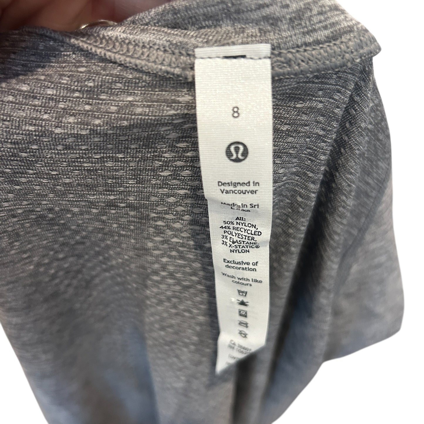 Lululemon NWT Heather Gray Swiftly Tech Short Sleeve Shirt Womens Size 8