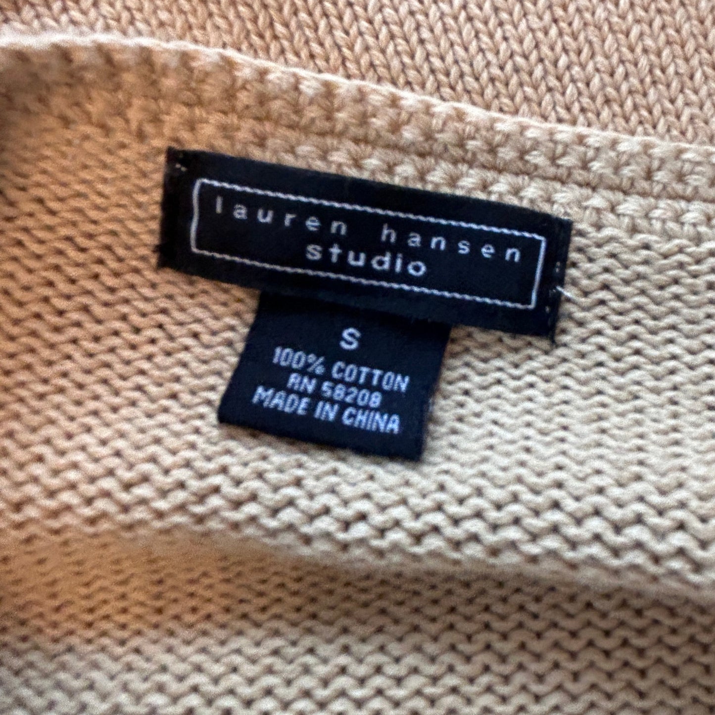 Lauren Hansen Studio Brown Button Down Cardigan Sweater Unique Womens Size Small