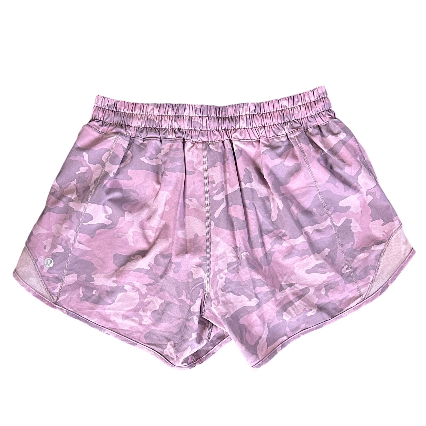 Lululemon Purple Camo Hotty Hot High-Rise Lined Short 4" Womens Size 8 Tall