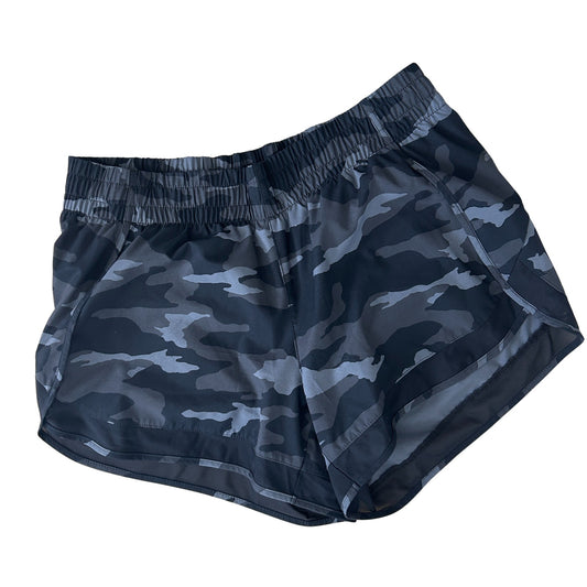 Athleta Black Camo Printed Mesh Racer Run Shorts Womens Size Medium