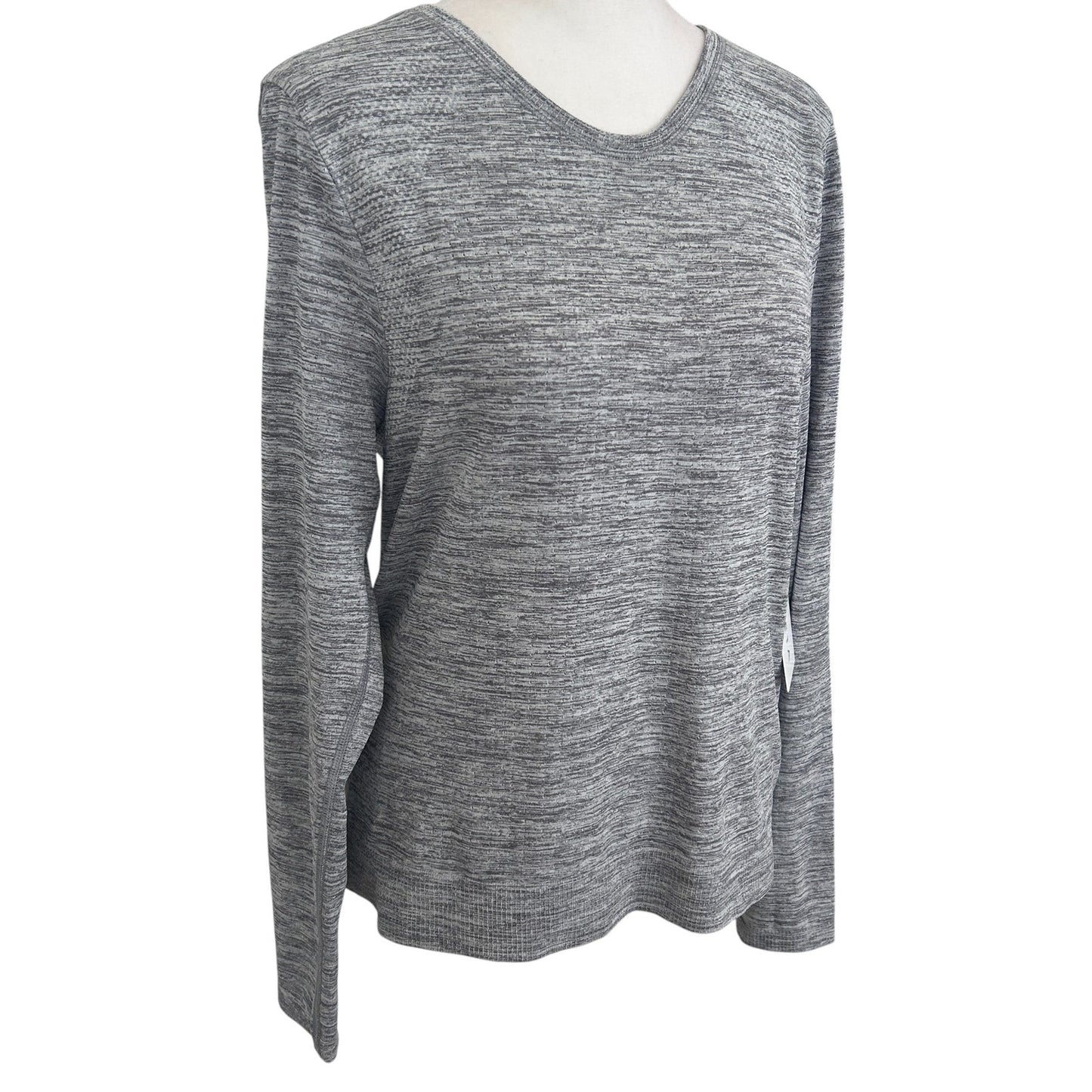 Athleta NWT Heather Gray In Motion Seamless Long Sleeve Top Womens Size Small