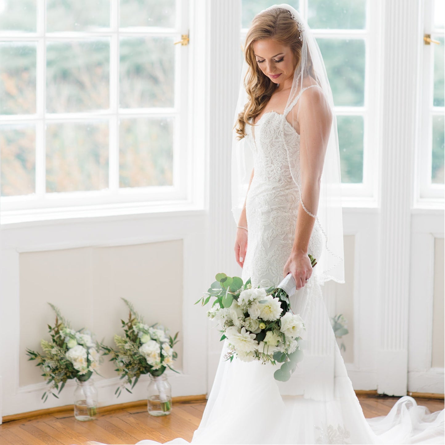 Calla Blanche Farrah Mermaid Beaded Wedding Dress Size 8
