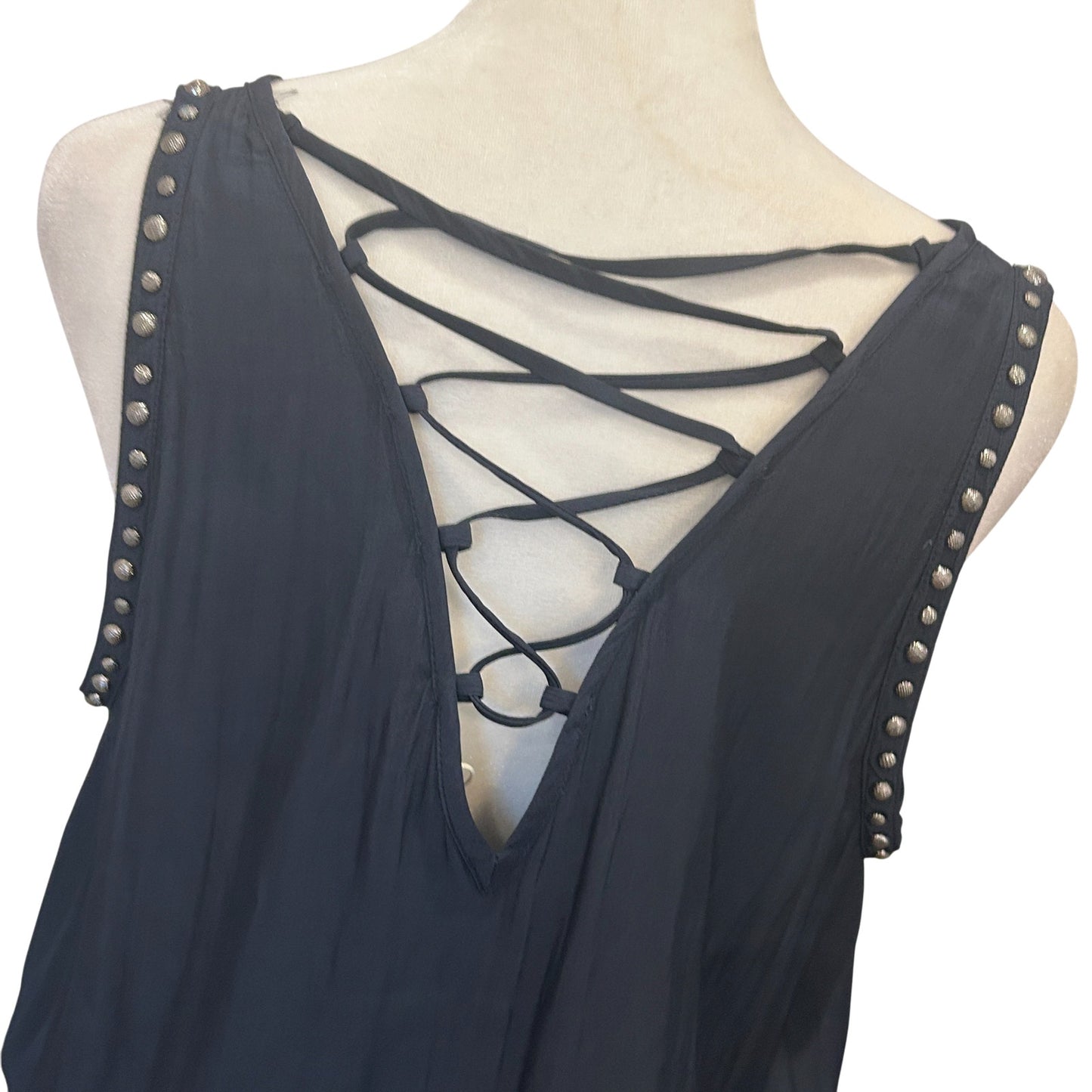 Ramy Brook NWT Navy Blue Embellished Hilary Mini Dress Womens Size Small NEW