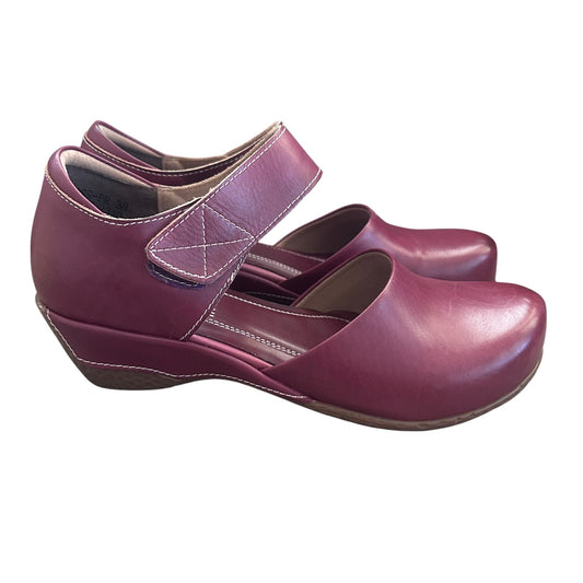 L'Artiste Spring Step Mary Jane Gloss Shoes Wine Purple Womens Size 38 / 7.5 NEW