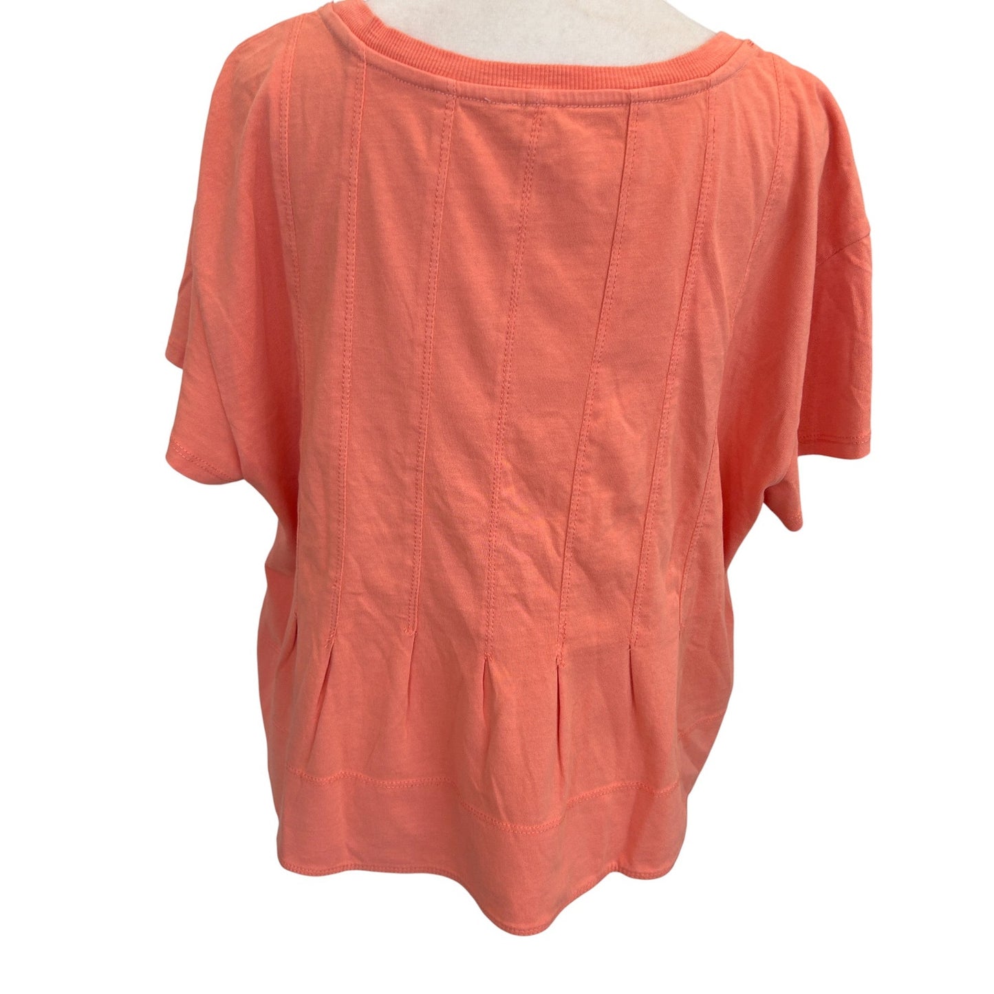 Pilcro Anthropologie Orange Short Sleeve Boxy Top Womens Size Medium Petite