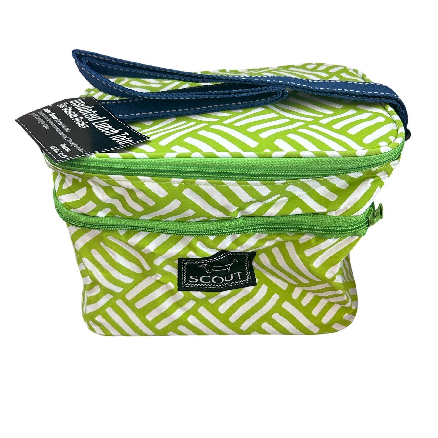 SCOUT Bags Green and White Insulated Lunch Tote The Double Decker NEW