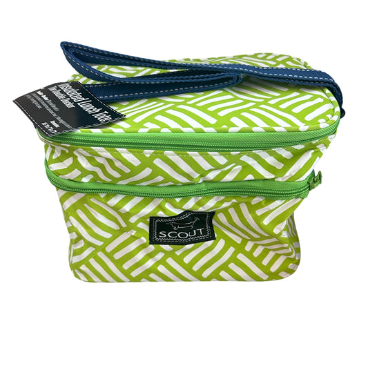 SCOUT Bags Green and White Insulated Lunch Tote The Double Decker NEW