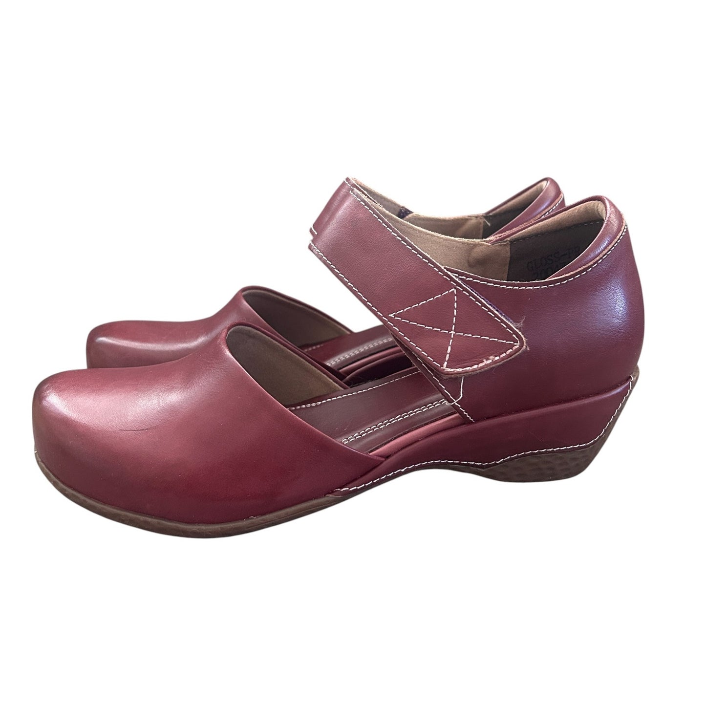 L'Artiste Spring Step Mary Jane Gloss Shoes Wine Purple Womens Size 38 / 7.5 NEW