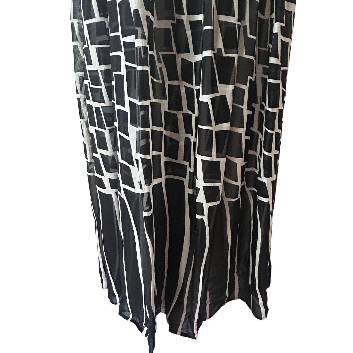 Tadashi NWT Black and White Low Cut Halter Open Back Maxi Dress Womens Size 8