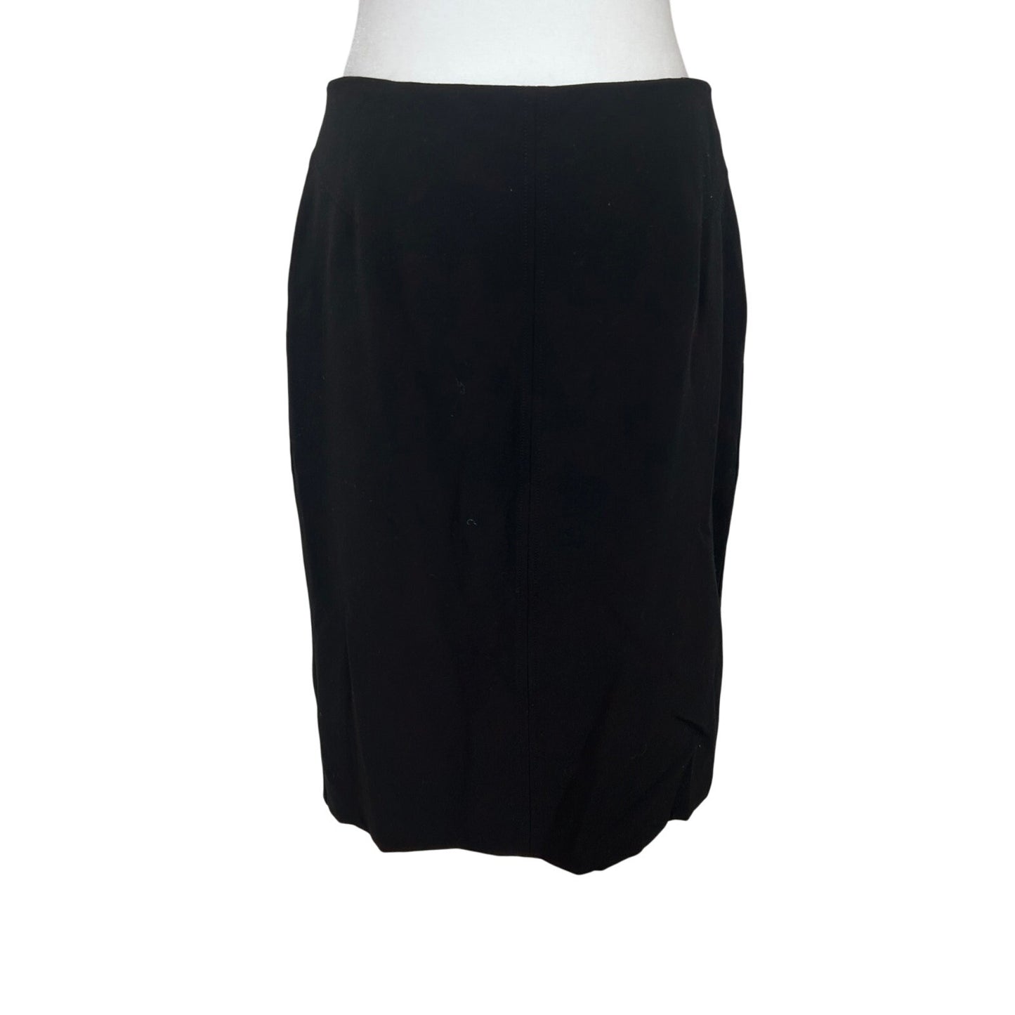 White House Black Market Classic Black Knee Length Skirt Womens Size 8