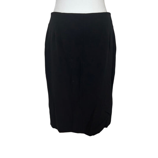 White House Black Market Classic Black Knee Length Skirt Womens Size 8