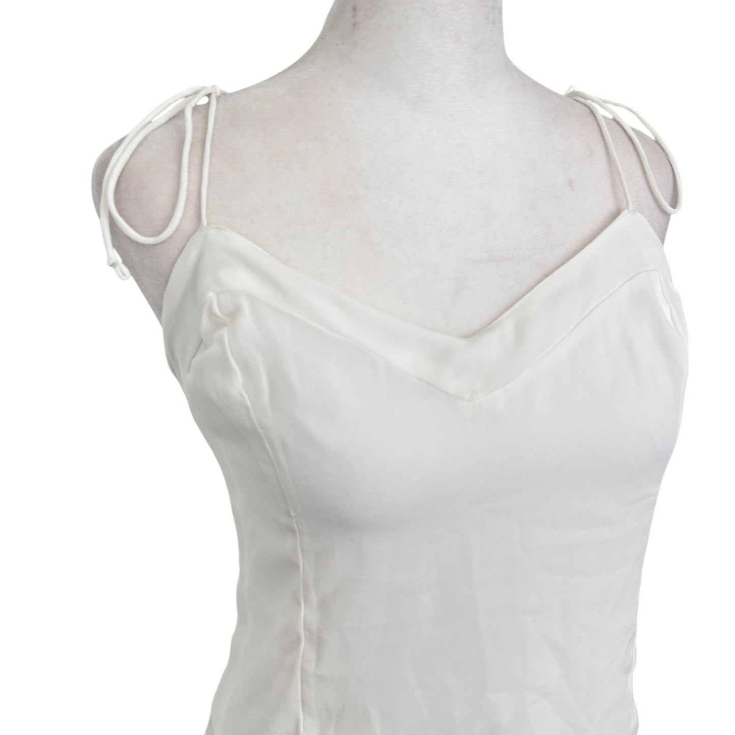 Abercrombie & Fitch White V-Neck Blouse / Tank Top Womens Size Small NEW