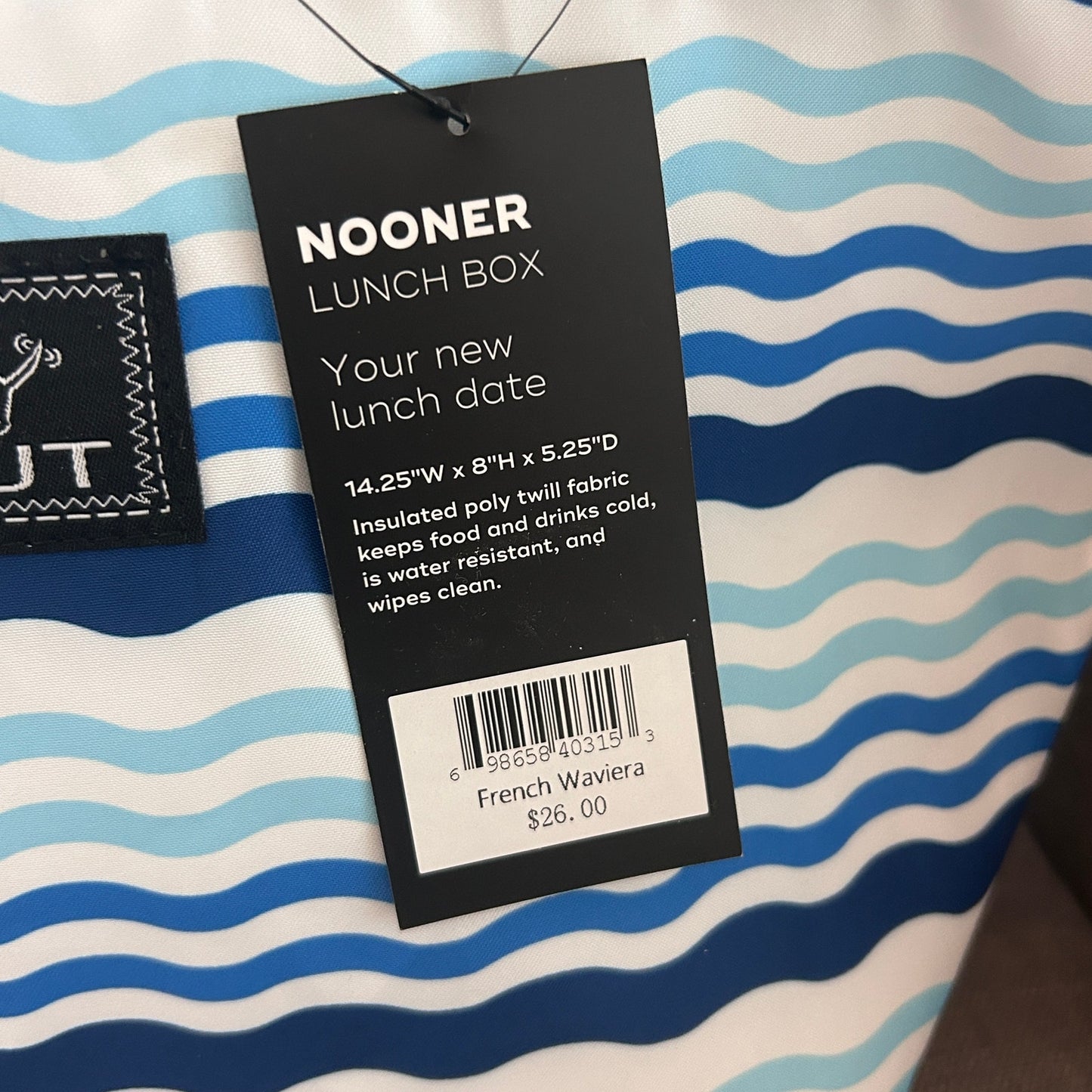 SCOUT Bags Blue Stripes French Waviera Nooner Lunch Box NEW