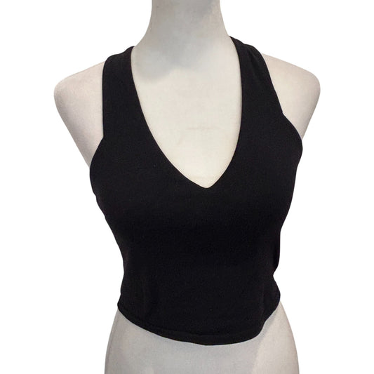 Alo Black Racer Back Sports Bra Womens Size Medium